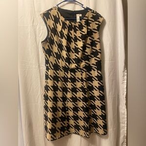 Emma & Michele Black and Tan Sheath Midi Dress